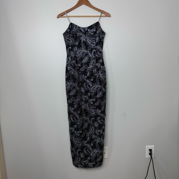 Scott McClintock Vintage Velvet Long Formal Diamond Strap Gown 6